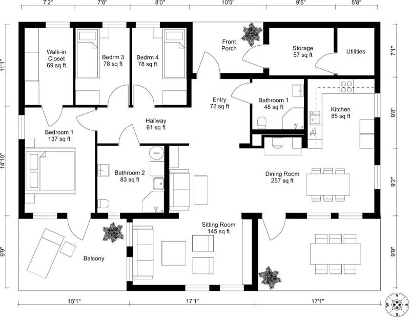 Architectural scale plan reference 4