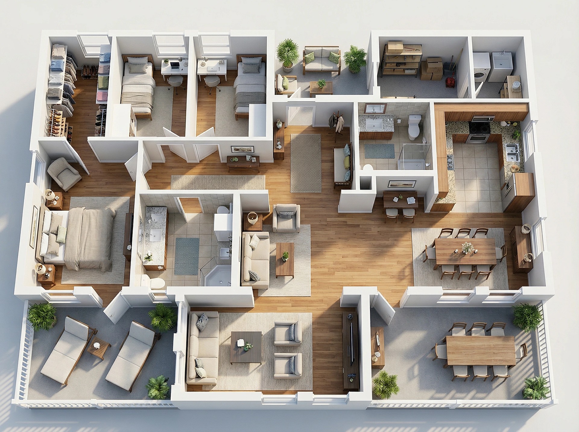 Architectural plan for area calculation 1